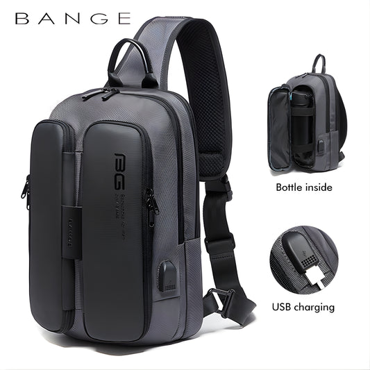 BANGE 7079 Waterproof Anti-Theft Sling Bag — front view