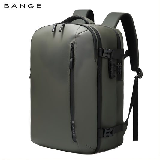 Lemi: 40L Travel Outdoor Carry-On Backpack with Air Compression 17″ laptop — front view