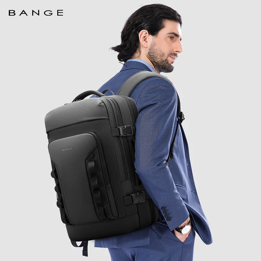 BANGE 3055 expandable business travel backpack — lifestyle shot