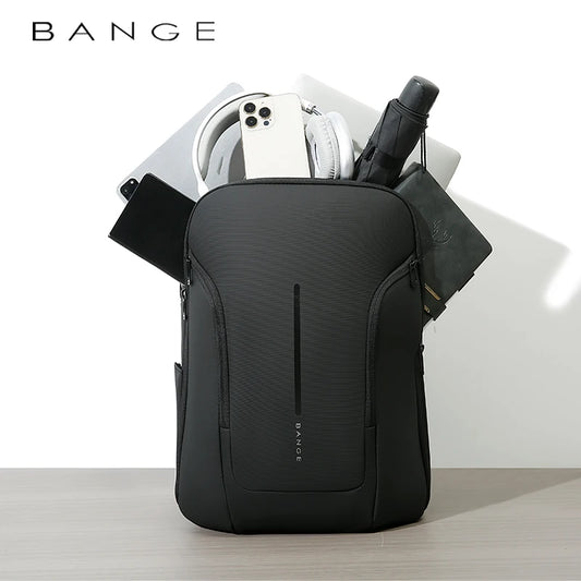 BANGE 8013 USB travel laptop backpack — grey lifestyle shot