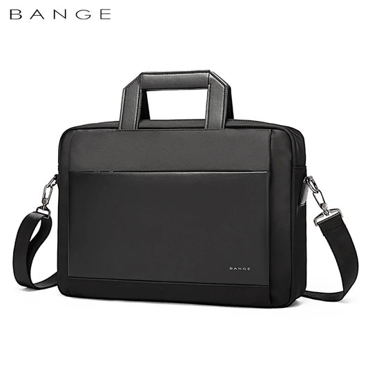 BANGE 7702 slim 15.6" water-resistant laptop bag — close-up detail