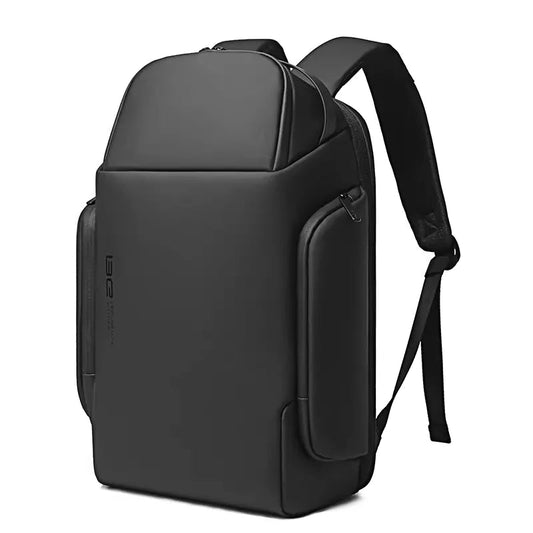 BANGE 7277 Astraq black backpack angled front view on a white background