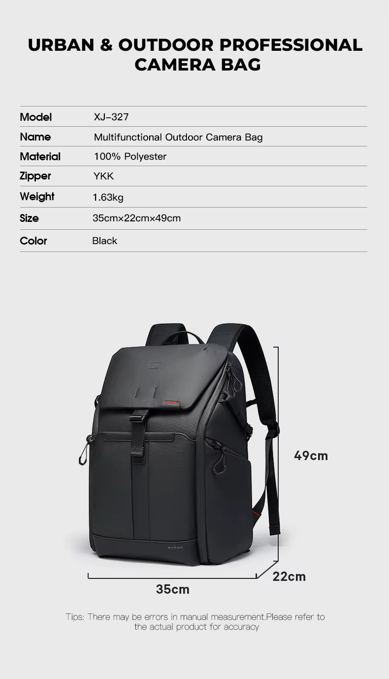 BANGE BG-XJ327 Waterproof Camera Backpack — shoulder strap