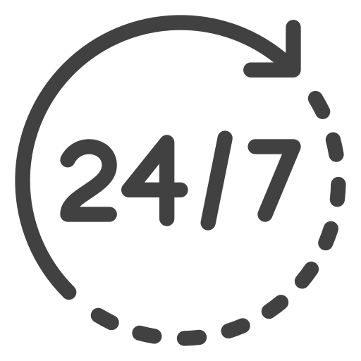 24 hours support logo