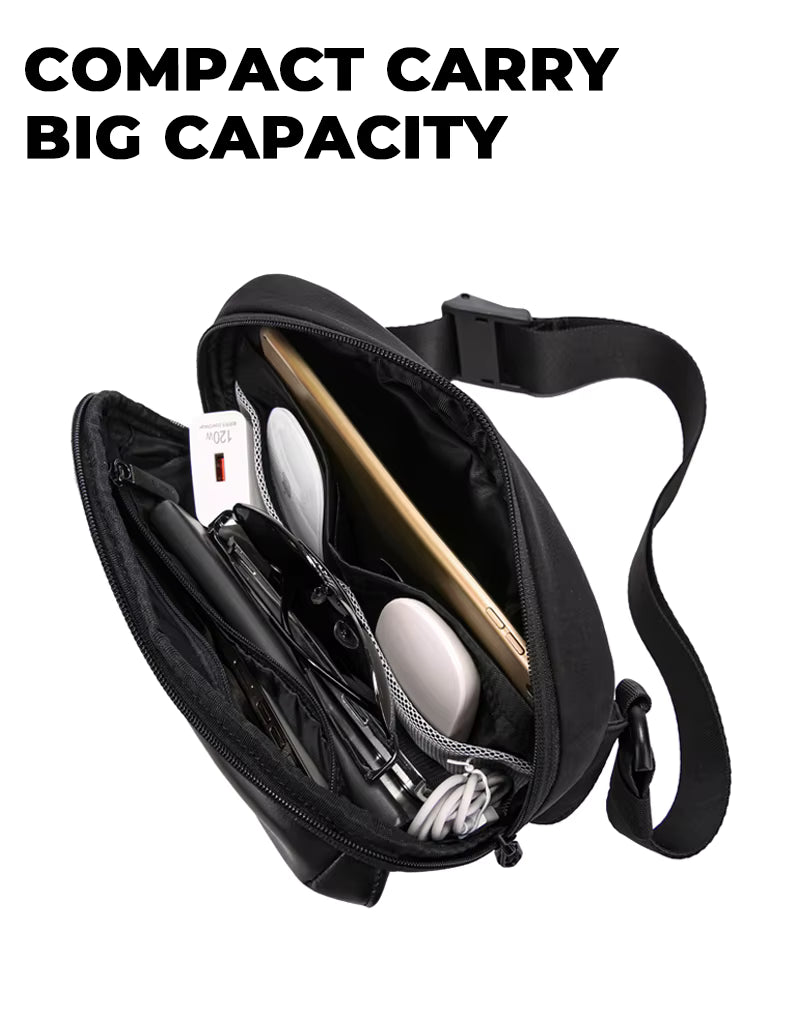 BANGE BG-8133 Messenger Bag — zipper detail