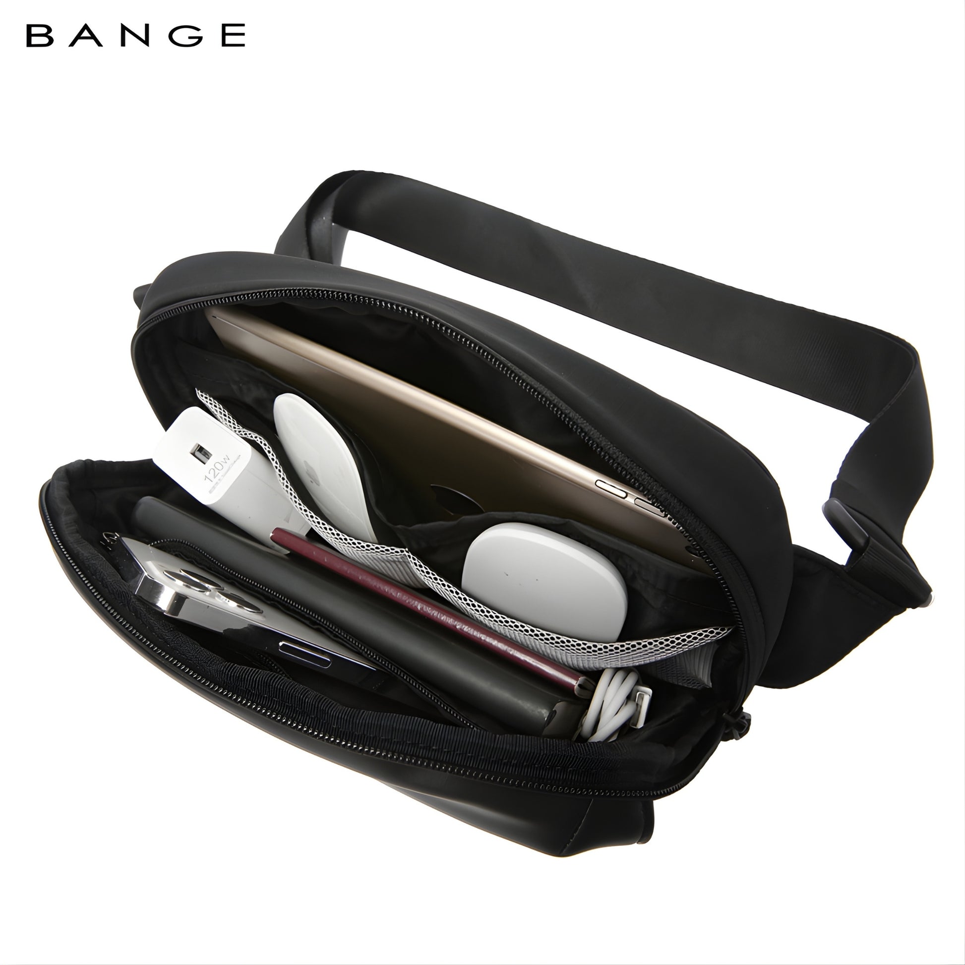 BANGE BG-8133 Messenger Bag — side detail
