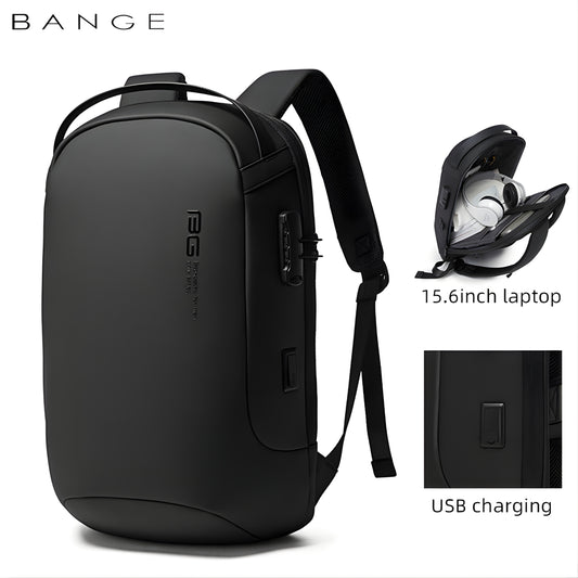 BANGE 7225 Waterproof Anti-Theft Laptop Backpack – 1680D USB Hard Shell Fashion Business Backpack for Men Travel & Daily Use