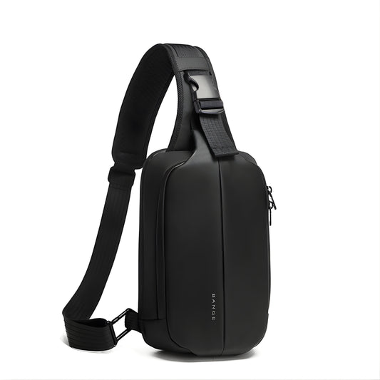 BANGE 7210 Waterproof Anti-Theft Crossbody Sling Bag – Multi-Functional Durable Men's Chest & Shoulder Bag for Travel & Business