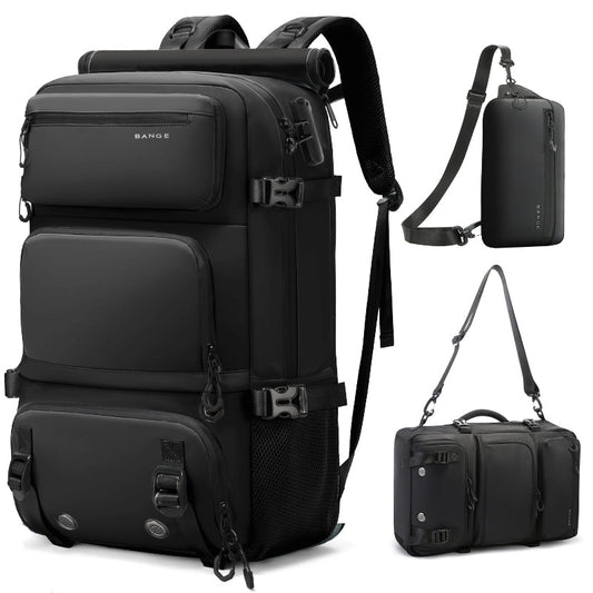BANGE 1810 Black Backpack Waterproof Travel cryova model