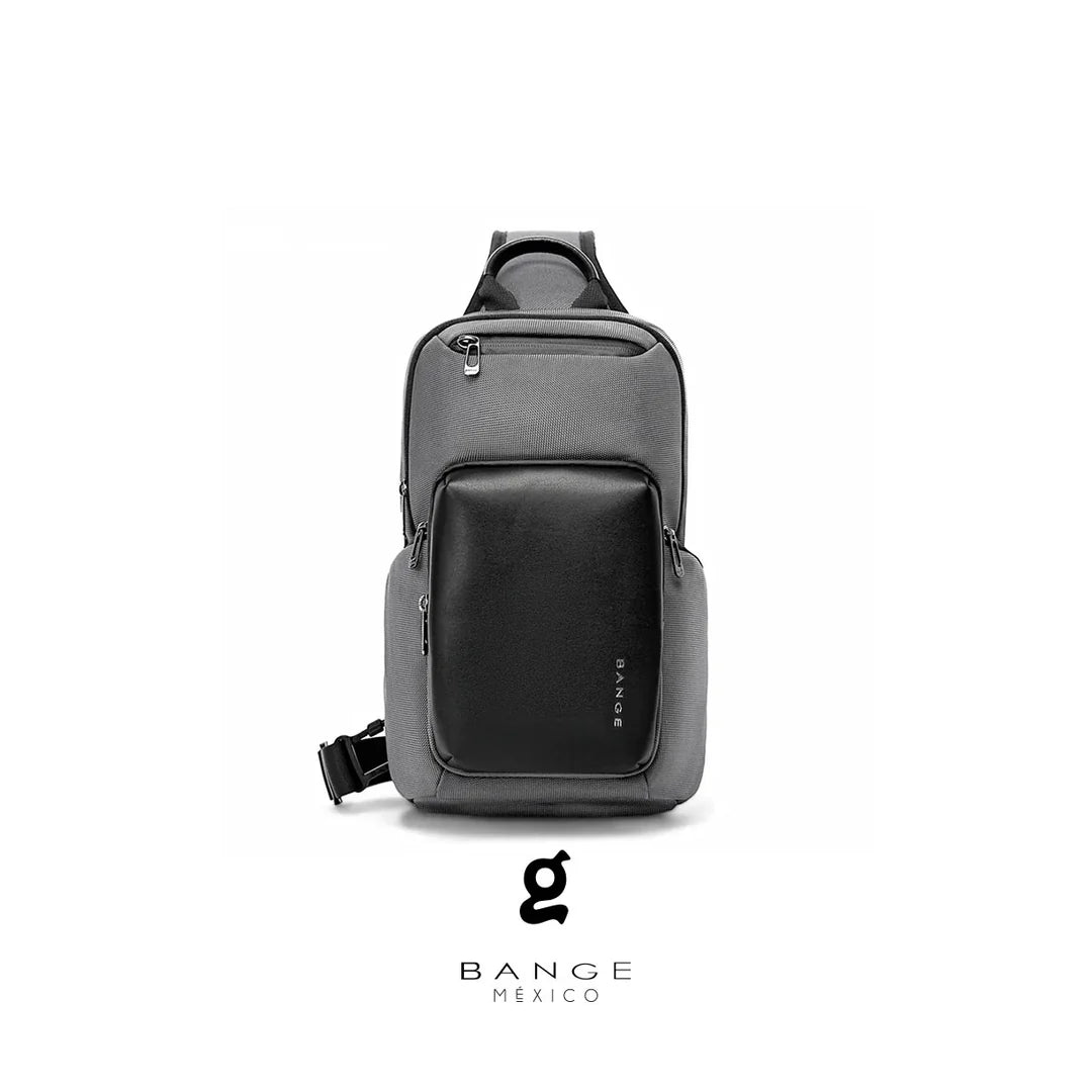 Cyvox BANGE BG‑7718 gray sling bag front, modern crossbody style, easy-access compartments, ideal for city commuting and casual travel