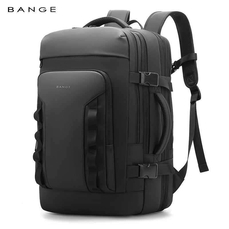 BANGE 3055 expandable business travel backpack in black