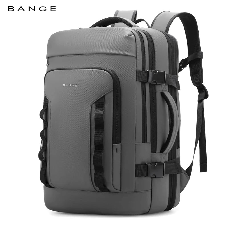 BANGE 3055 expandable business travel backpack in grey
