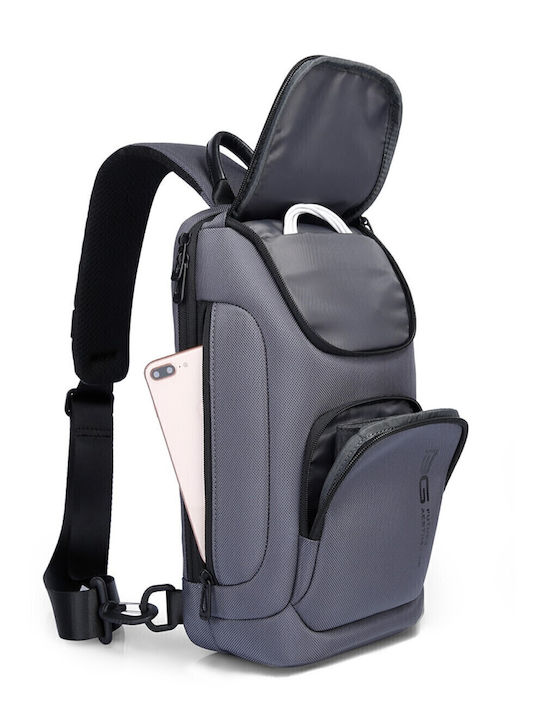 Grey 7565 sling backpack front side