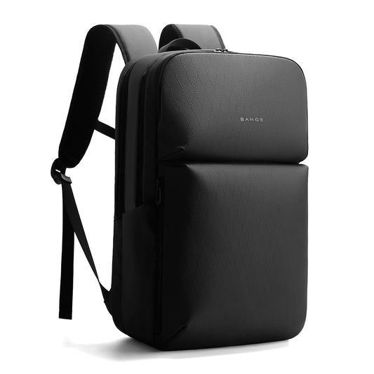 BANGE Vaulta 3065 black backpack angled view on a white background
