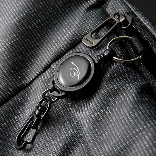 black bange keychain on the product 